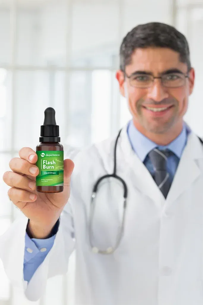 Doctor holding FlashBurn Supplement
